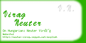 virag neuter business card